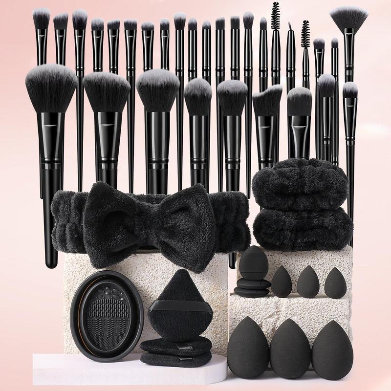 Makeup Tool Set, 46pcs set Makeup Tool & Cleaning Tool Set, Multifunctional Travel Makeup Cleansing Tool Kit for Girls & Women