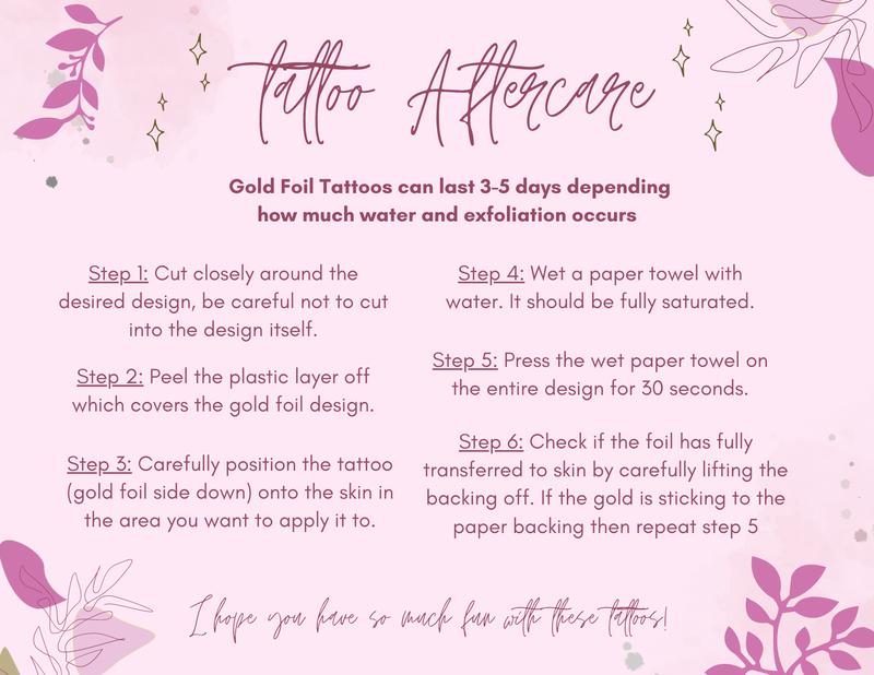 Gold Foil Temporary Tattoo | LOTUS