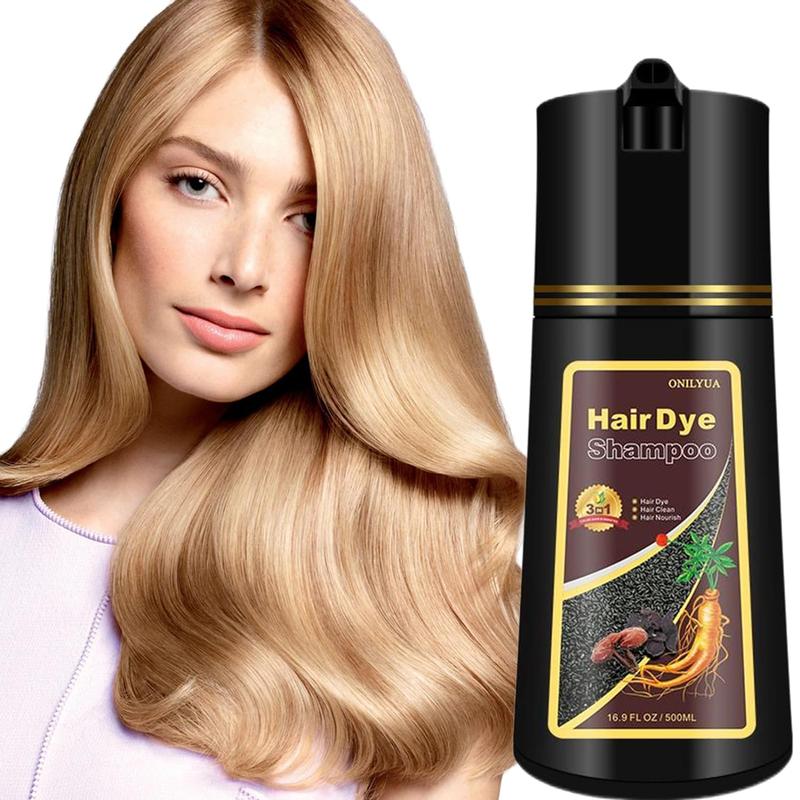 Blonde Brown Hair Color Shampoo 3 in 1 - Instant Natural Hair Dye for Men and Women, Long Lasting Brown Color - Works in Minutes Haircare