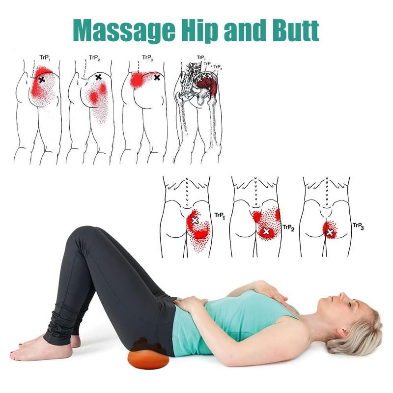 Waist & Hip Manual Massager, Muscle Stretcher Tool with 14 Massager Knobs for Myofascial Trigger Point, Upper & Lower Back Muscle Massage Relaxation