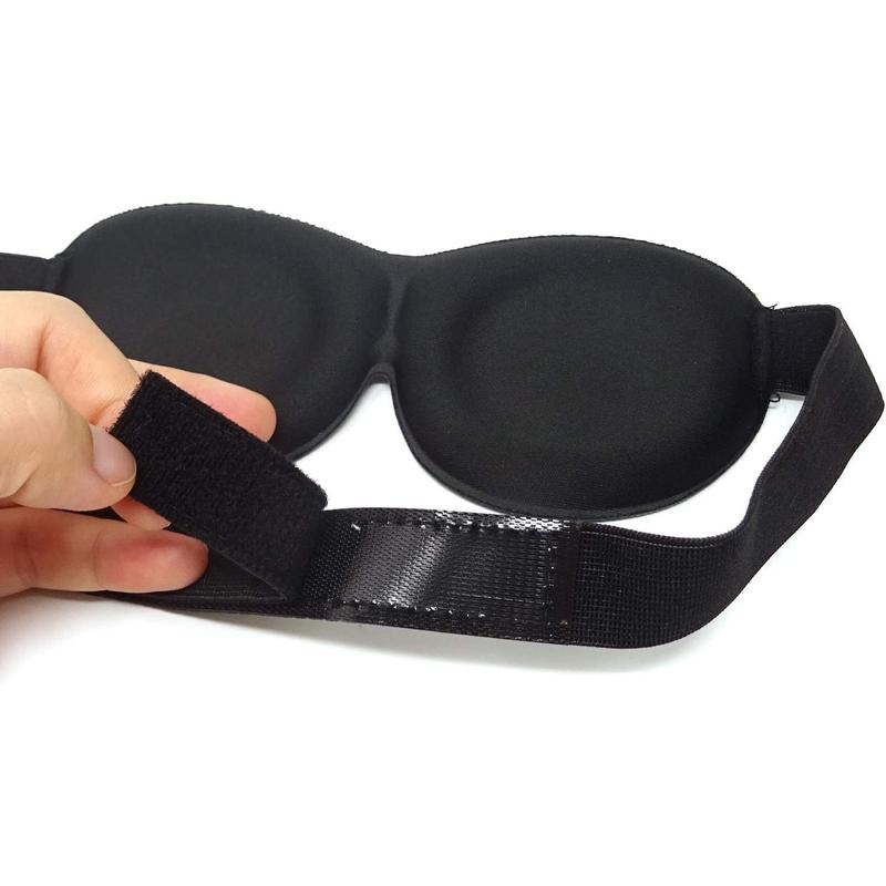 3D Funny Eyeshade Soft Sleep Eye Mask with Adjustable  Strap for Travel, Game, Party, Rest, Sleeping, etc (for Man) Black