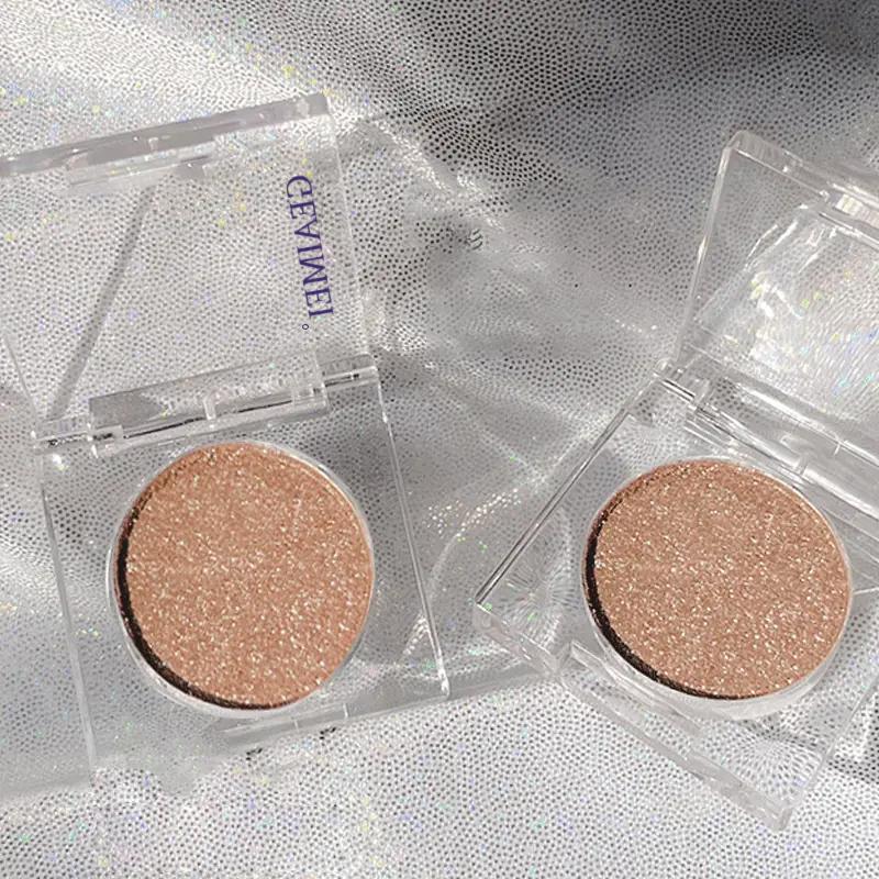 Glitter Eyeshadow, Single Color Shimmering Eye Shadow, Glittering Brightening Highlighting Eyeshadow Powder, Long Lasting Sweat-proof Eye Shadow Makeup Products