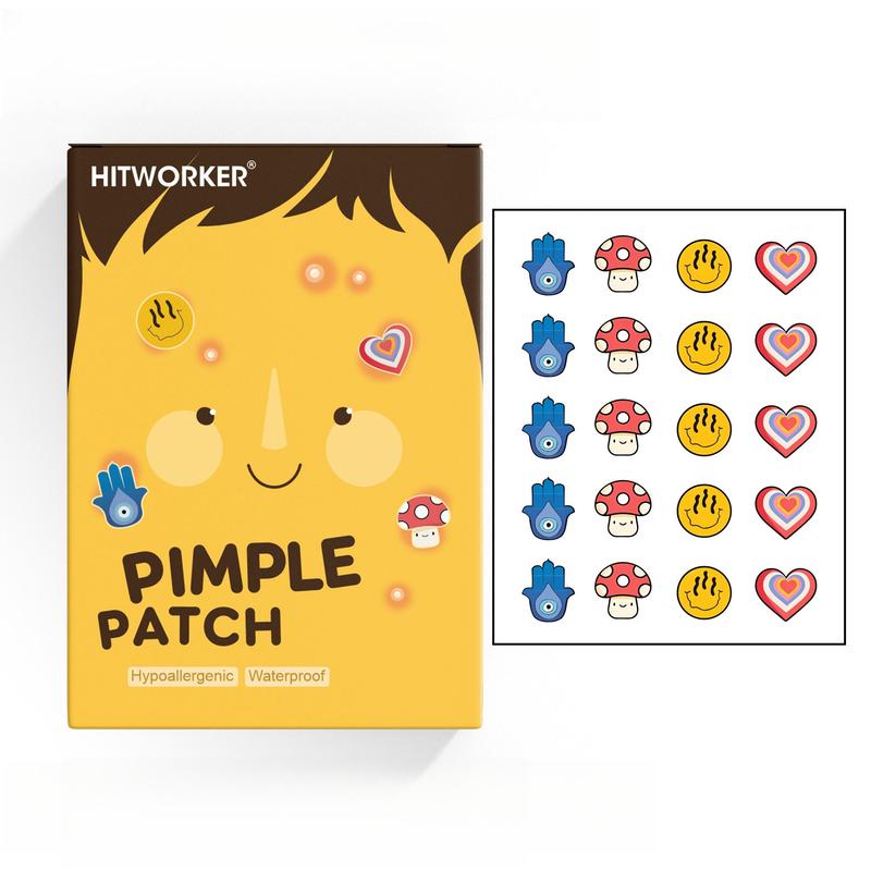 Hydrocolloid Acne Patches, 20 60 100pcs Cartoon Invisible Acne Patches, Blemishes Pimples Covering Patch, Skin Care Product for Women & Men