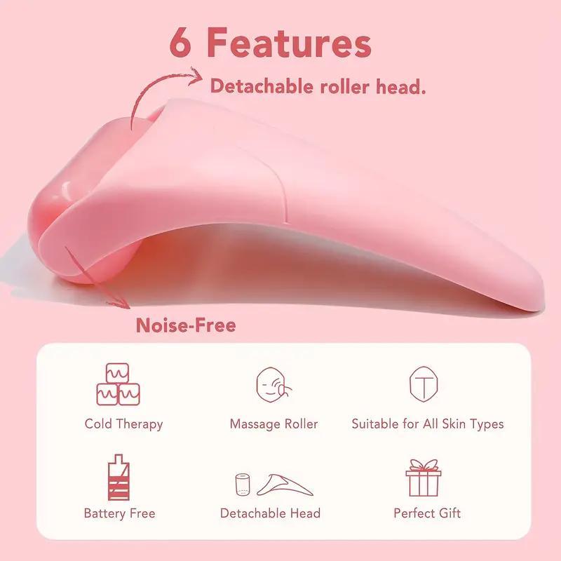 Gua Sha Board & Ice Roller for Face, 2 Counts set Self Face Massage Tool for Improving Facial Wrinkles and Puffiness, Professional Manual Skincare Tools for Women, Face Scrubber, Face Care Product