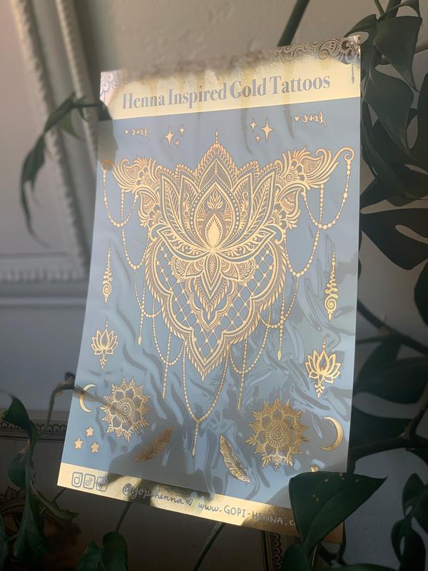 Gold Foil Temporary Tattoo | LOTUS