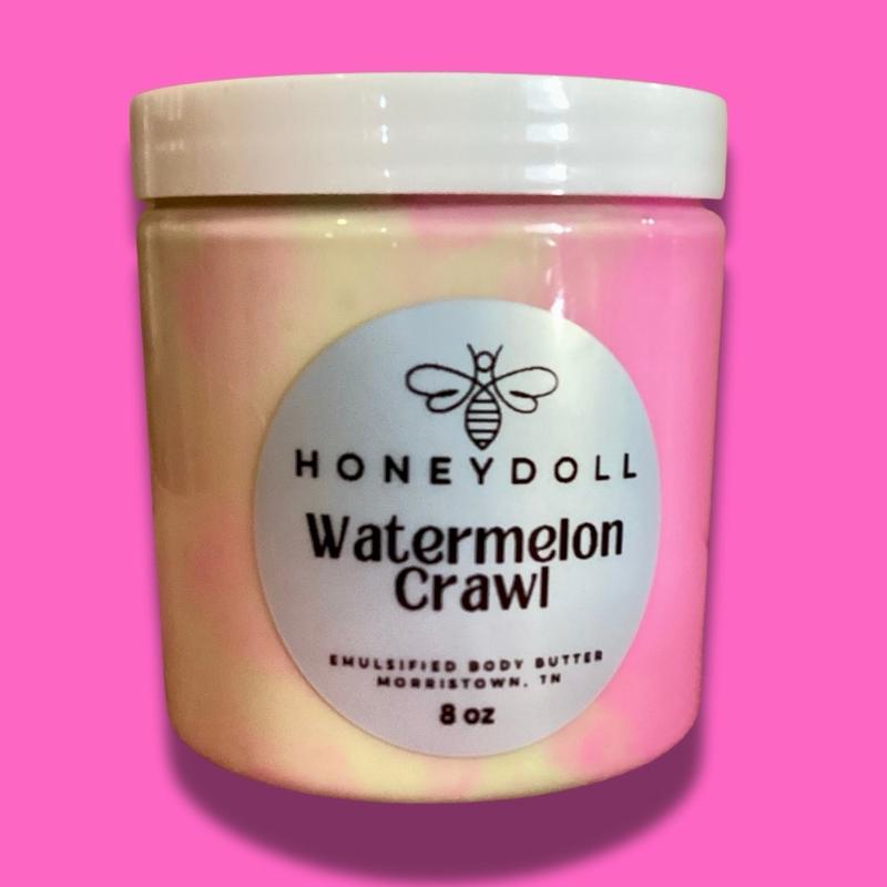 Watermelon Crawl Emulsified Body Butter - Hydrating Moisturizer - Body Care