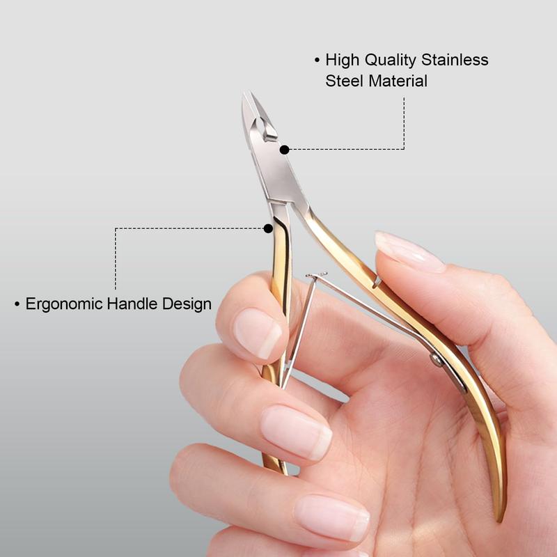 Cuticle Nippers, Professional Cuticle Trimmer Cuticle Cutter, Stainless Steel Nail Clippers Scissors Cuticle Remover Macicure Tool for Fingernails and Toenails