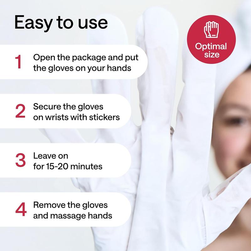 Moisturizing Gloves for Overnight Hand Treatment & Care - Hand Moisturizer Gloves Overnight - Hand Mask Gloves for Relaxing Hand Spa - Collagen Hand Gloves - Lotion Infused Moisturizing Gloves 6 Pack