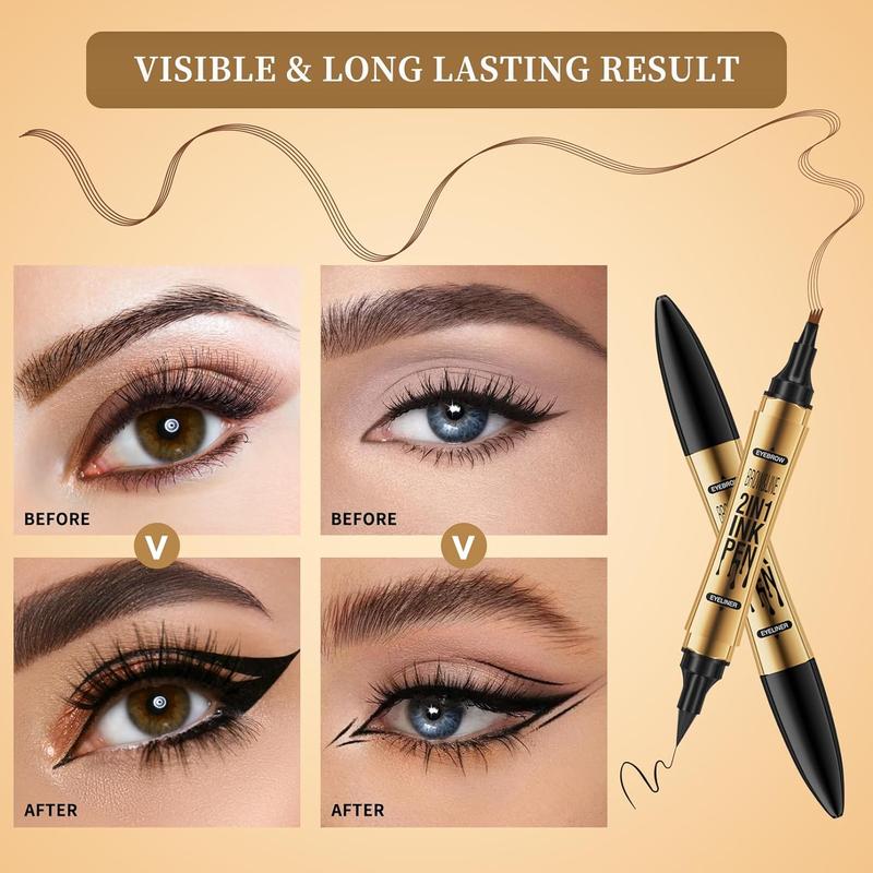 2024 New Magic 4-Tip Eyebrow Pencil,Eyebrow Microblading Pen, Upgraded 3D Waterproof and Sweat-proof Microblading Eyebrow Makeup Cosmetic