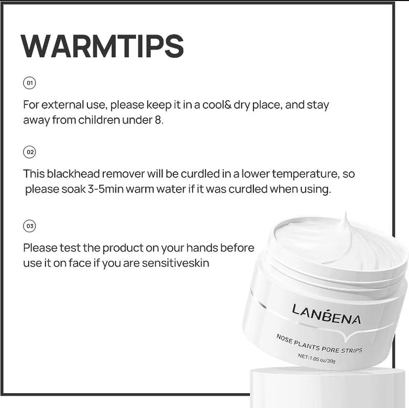 LANBENA Top Choice 60-Count Blackhead Eradicator Mask Kit - Activated Charcoal Pore-Refining Strips for Complete Facial Cleansing, Exfoliation & Revitalization - Premium Hydrating Skin Solutions Skincare Aloe nose  strips nose patch