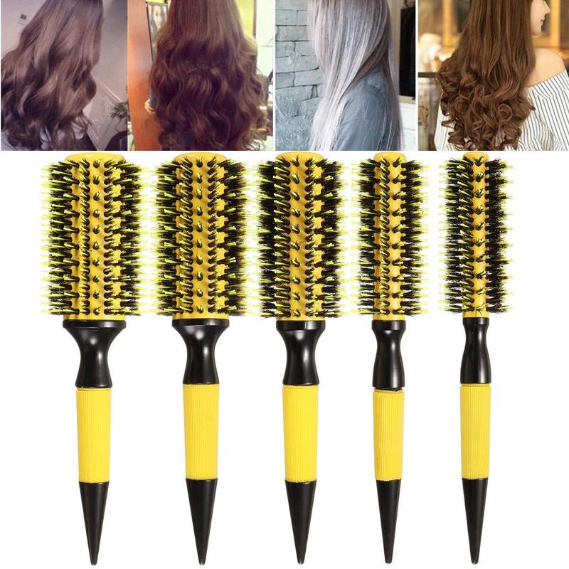 Professional Round Hair Brush, 1 Count Women Curly Hair Brush, Salon Styling Tool, Household DIY Hair Comb, Suitable for Any Hair Type, 6 Sizes Meet Various Length Hair