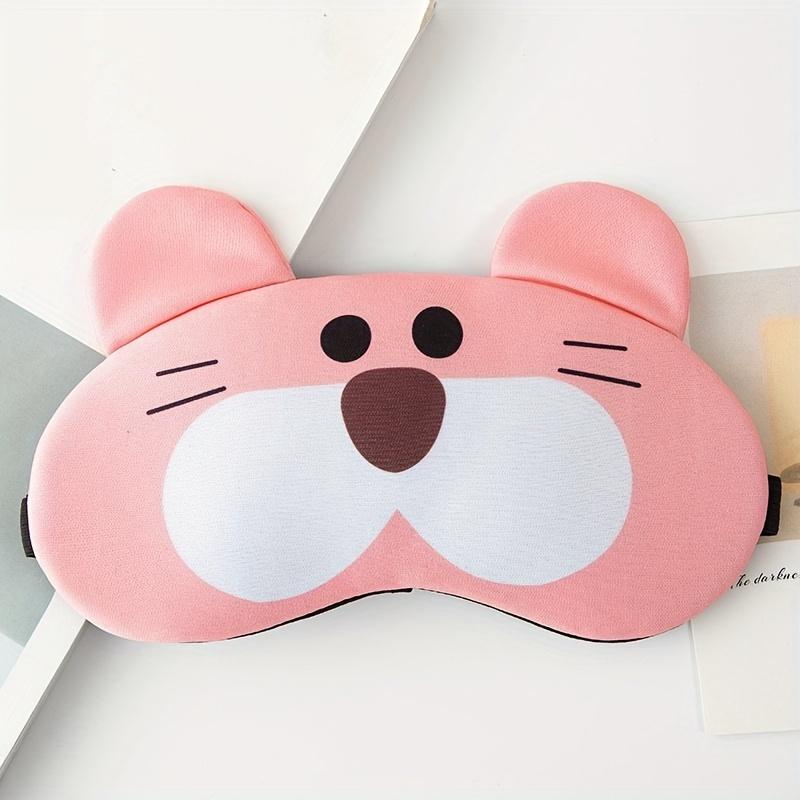 Cute Cartoon Animal Adjustable Sleeping Eye Mask, Travel Sleep Nap Eye Mask Shading Eye Mask, Blackout Sleep Eye Mask Sleeping Eye Mask Comfortable Design Sleeping Eye Mask, Suitable for Night Sleep Air Travel and Nap Soft Eye Mask