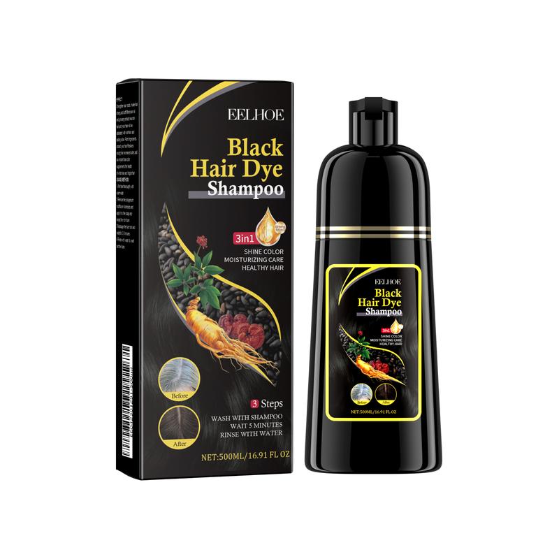 Hair Dye Shampoo-Black Hair Color Shampoo Instant 3 in 1, Herbal Ingredients, Multiple Colors Available Haircare, 99% Gray Hair Coverage, Comfort Conditioner Cleanser