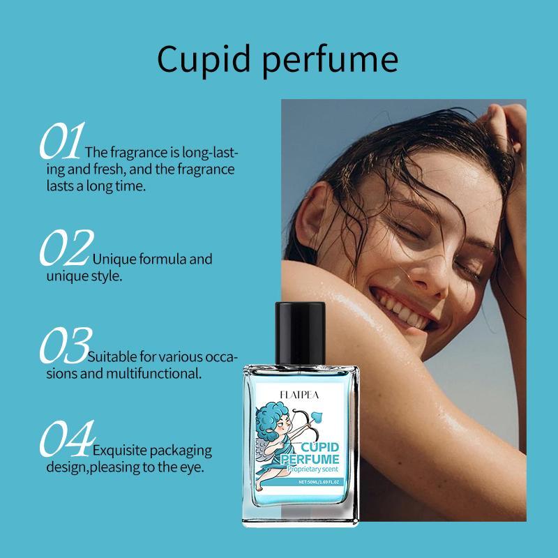 50ml Cupid Pattern Perfume for Men, Long Lasting Romantic Fragrance Spray, Refreshing Fragrance Mist for Daily Wear Dating Office, Christmas Gift