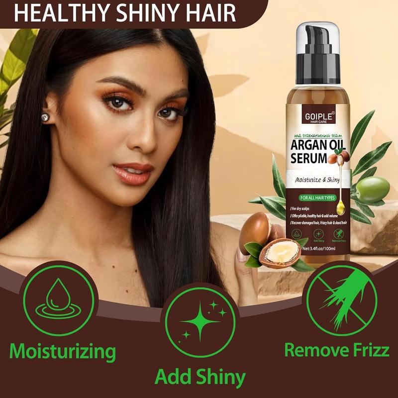 Argan Protein Hair Oil Serum Argan Oil Styling &  Oil - Anti Frizz Control Nourishes & Repair Argan Oil for Dry Damaged Hair & Sclap Heat Protectant Serum for Shine Prevent Hair Burns