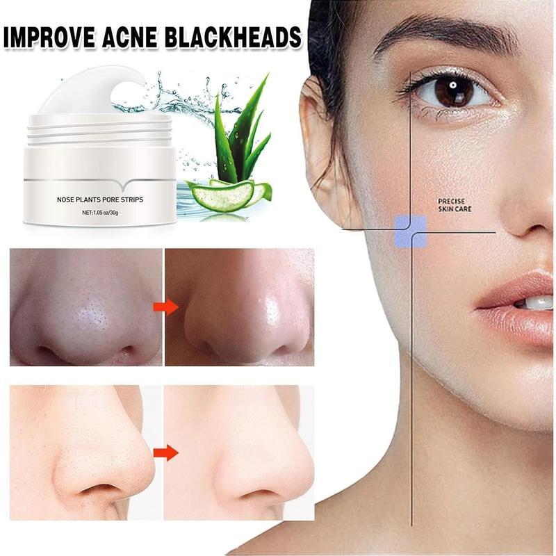 Blackheads & Whiteheads Removal Mask with 60-count Strips, Blackhead Remover Peel Off Mask, Nose Plants Pore Cleanser Purifying Face Mask(1.05oz 30g) Skincare Comfort