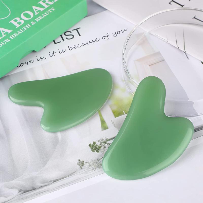 Manual Face Massager, Comfort Imitation Jade Gua Sha Stone for Scraping & Lifting, Skincare Gift