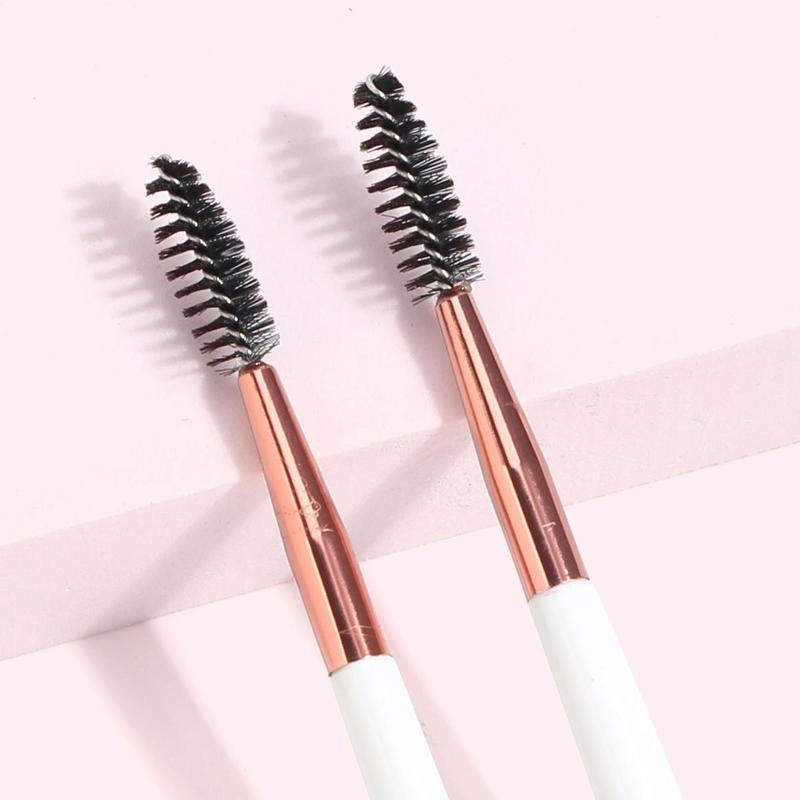 2pcs Double Head Makeup Brushes Set, Eyebrow & Lash Brushes for Makeup, Professional Makeup Brush Tools For Women & Girls, Portable Beauty Brushes for Daily & Travel Use