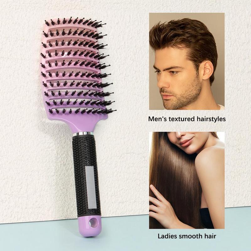 Hair Brush, Curved Vented Brush for Blow Drying, Detangling Hair Brushes for Women Men, Professional Hair Styling Brush for Wet Dry Curly Thick Straight Frizz Hair, Gift for Girlfriend, Heatless Styling Tools