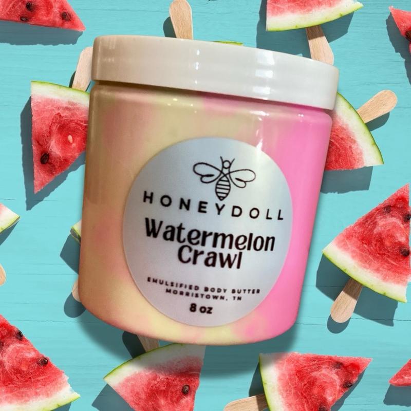 Watermelon Crawl Emulsified Body Butter - Hydrating Moisturizer - Body Care