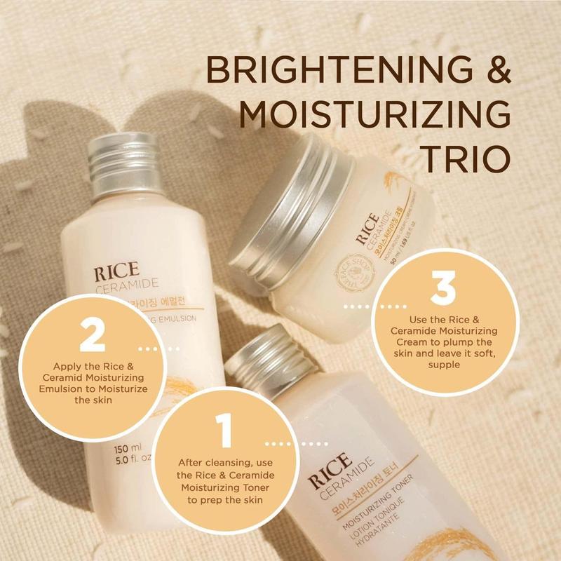 The Face Shop Rice Ceramide Moisturizing Emulsion - Rice Extract - Lightweight Toners Moisture Skincare