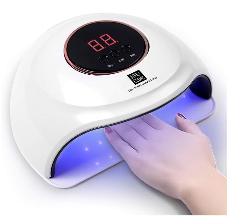 72W UV LED Nail Lamp, Faster UV Light for Gel Polish with 3 Timers, Professional Auto Sensor Nail Dryer with LCD Screen for Salon and Home Use