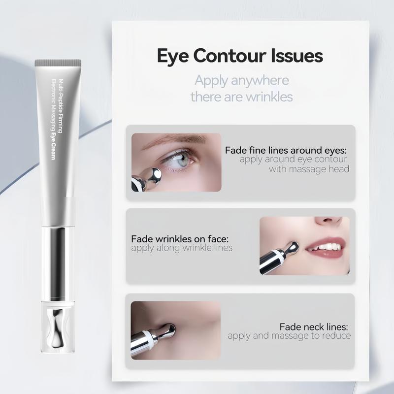 Wrinkle Eraser Massaging Eye Cream [Vegan]| Multi-Peptide Firming and Electronic Massager Comfort Repair Skin Skincare multipeptide  eye