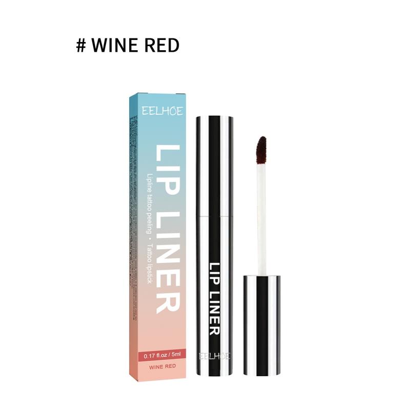 EELHOE Peel-off Lip Liner 5ml Lip Shaping Waterproof Non-smudge Peel-off Lip Liner Lip Brush Eyeliner Lipliner