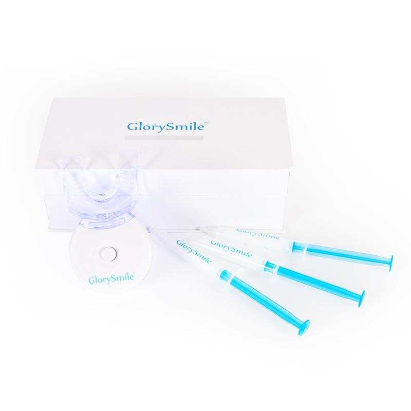 GlorySmile Original Teeth Whitening Kit with 5x LED Light, 18% Carbamide Peroxide Oral Care Halloween Black Friday Christmas Deal