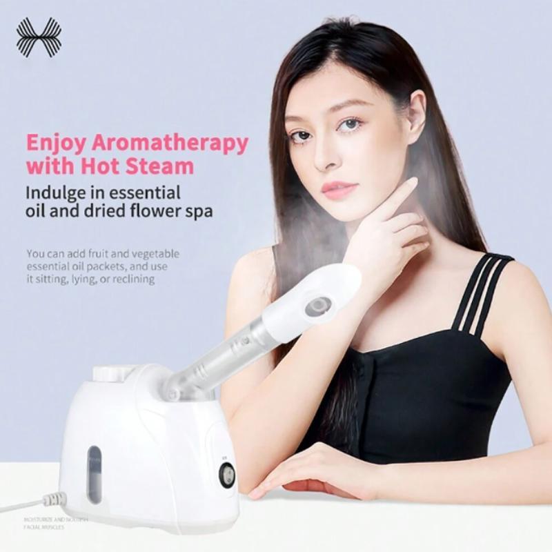 Facial Mist Steamer, 360° Rotatable Face Steamer, Hot Mist Humidifier Steamer for Face Spa Sinuses Moisturizing, Home Use Or Salon, Skincare Tools