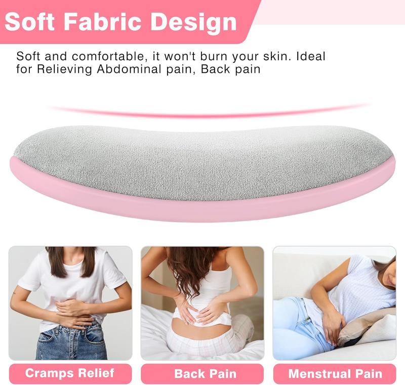 Heating Pads, Period Cramp Massager Portable Cordless Heating Pad with 6 Heat Levels and 6 Massage Modes for Back Pain Relief Menstrual Heating Pad, Pink