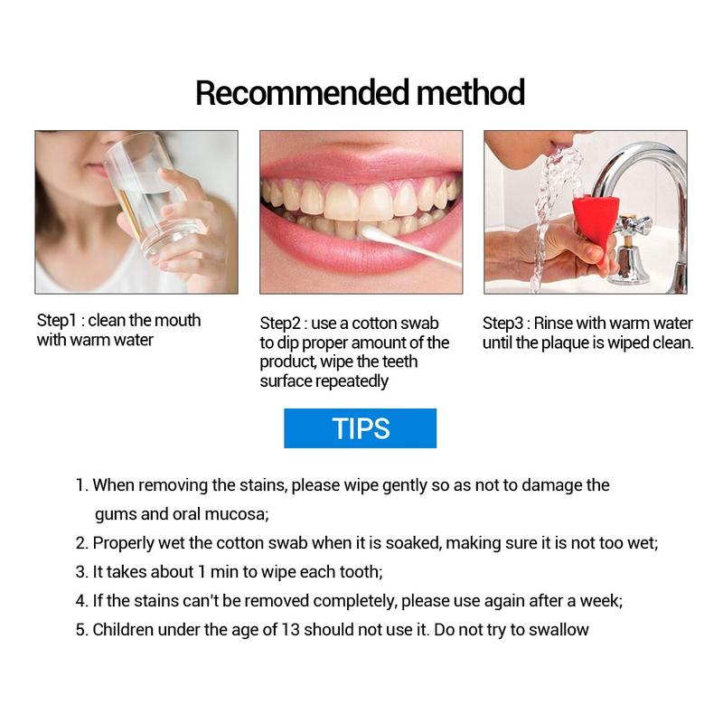 LANBENA Teeth Whitening Essence Powder Oral Hygiene Cleaning Serum Removes Plaque Stains Tooth Bleaching Dental Tools Cleansing Menthol Cleanser