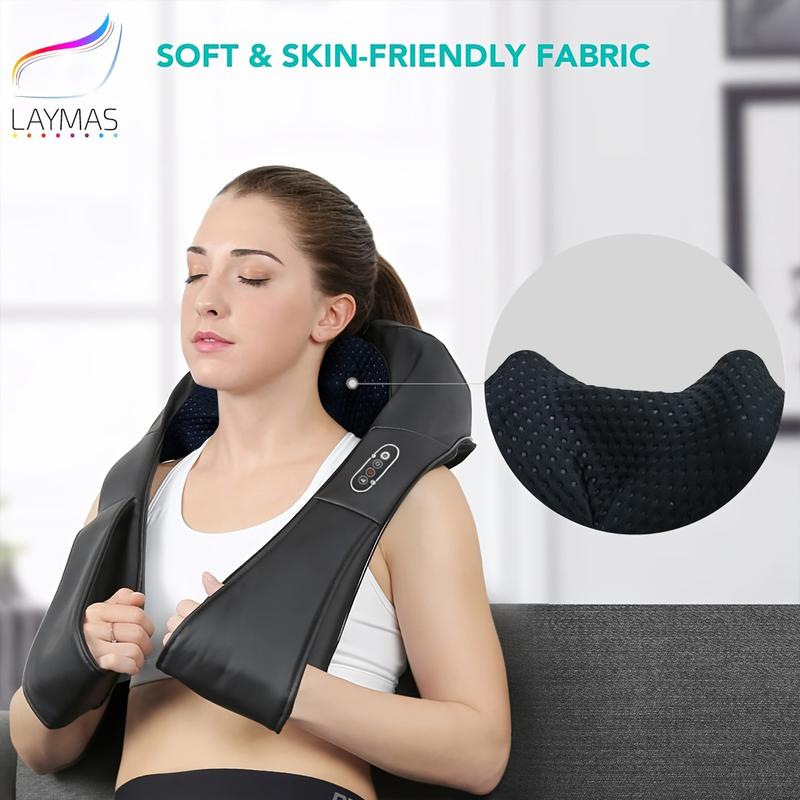 Back and Neck Massager: 3 - level heat, 8 - node massage for neck, back, shoulder. For home, car, office Gift for Family and Friends