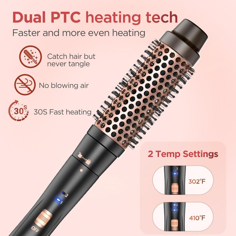 BESTOPE PRO 5 in 1 Curling Iron Curling Wand, Curling Iron Set with A Thermal Brush, A 3-Barrel Hair Crimper Iron, 3 Ceramic Curling Irons (0.35 