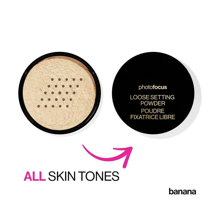 Loose Setting Powder - Photo Focus, Off-White Translucent. Finishes makeup, perfect for a flawless look.