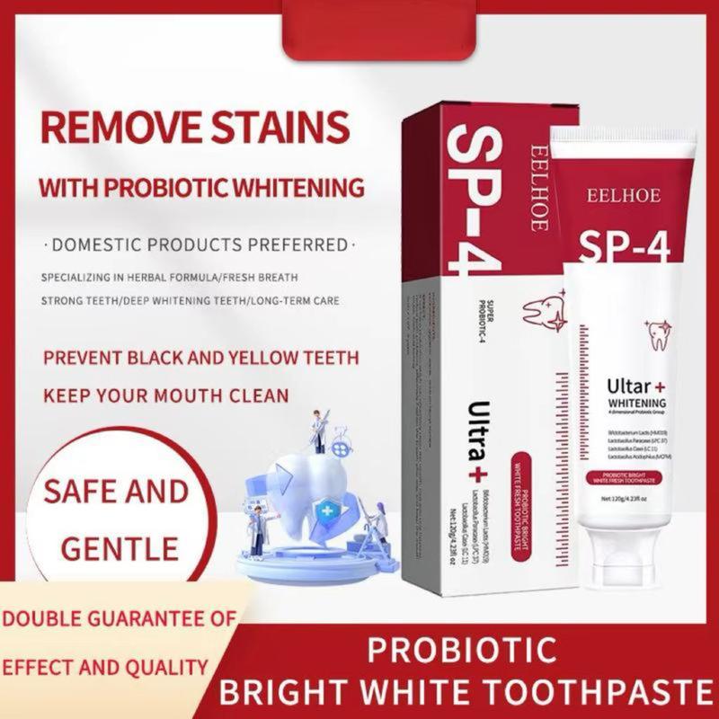 SP-4 Probiotic Whitening Toothpaste-Experience Ultra+ Bright Teeth : Powerful Stain Removal for a Radiant Smile! Oral