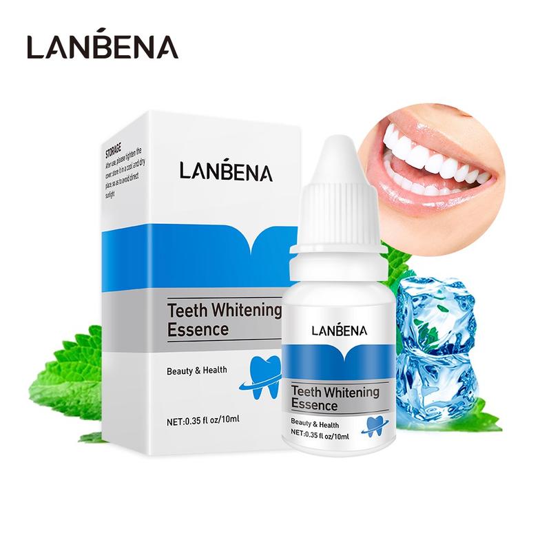 LANBENA Teeth Whitening Essence Powder Oral Hygiene Cleaning Serum Removes Plaque Stains Tooth Bleaching Dental Tools Cleansing Menthol Cleanser