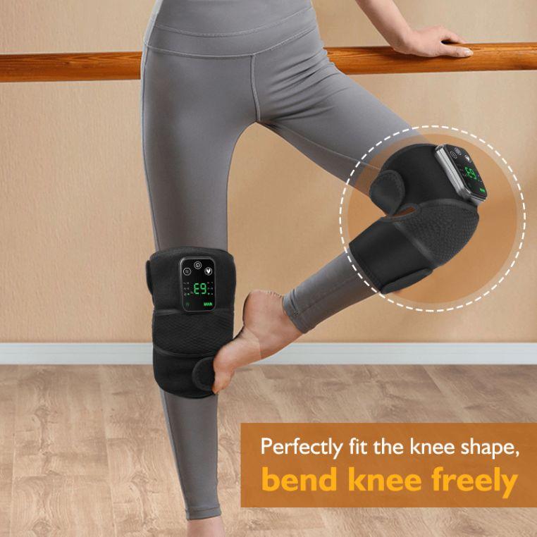 aa  Cordless Knee Massager with Heat - 3 Adjustable Vibrations and Heating Modes for Knee, Elbow, and Shoulder P  kuain Relief