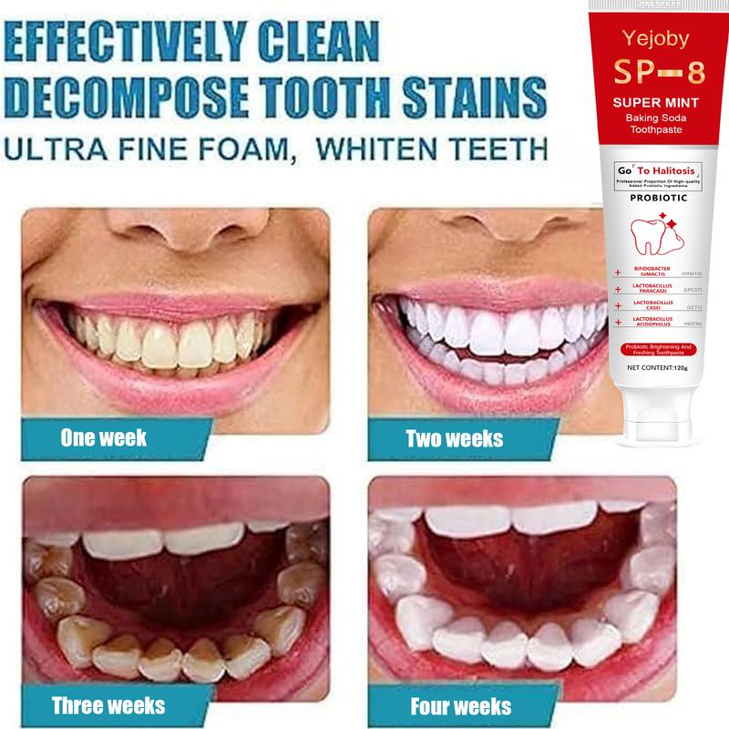 [Upgraded Version] SP-8 Probiotic Toothpaste, Free of Fluoride, Hydroxyapatite, Anti plaque, Oral Health Management triple whitening,SP-8,SP-6,SP8,SP6