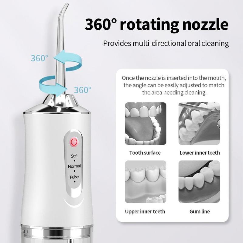 Water Flosser Portable-4 In 1, Cordless Water Flossers Oral Irrigator With DIY Mode 4 Jet Tips,IPX7 Waterproof, with 3 Cleaning Modes 4 Jets Cordless Clean Your Tooth Pink Mini Burst Stronger Powerful for Teeth, Travel Oral Care USB Rechargeable