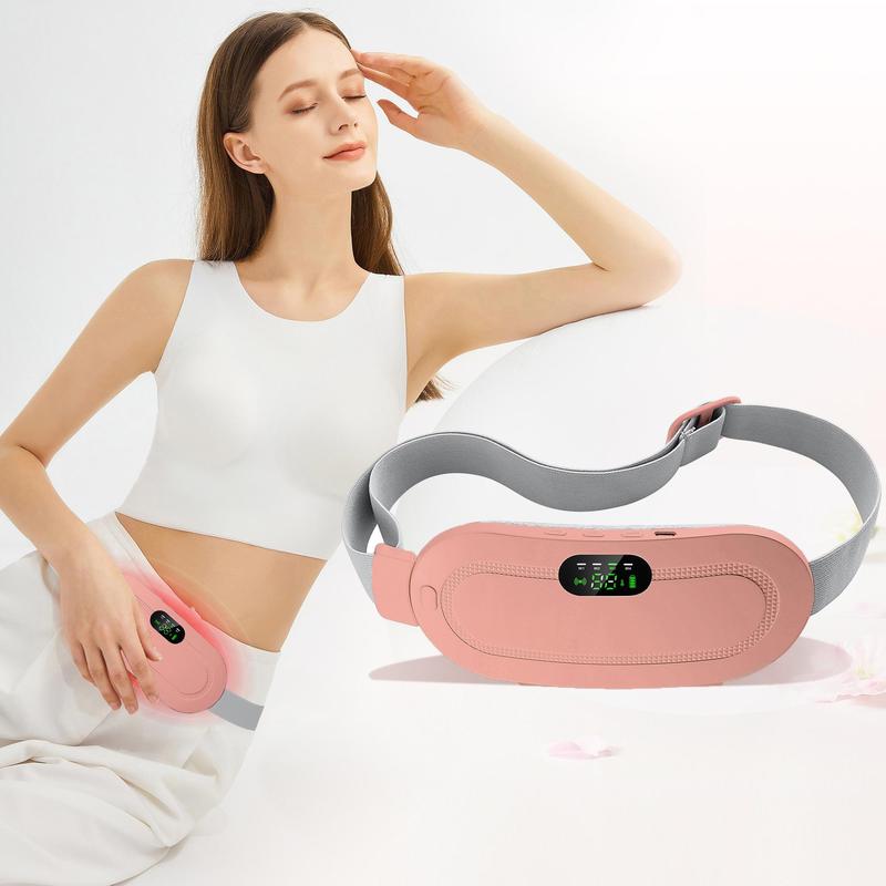 Portable Waist Heating Electric Massage Pad, Electric Belly Wrap Belt for Menstrual Massage, Waist Warmer Belt for Women, Back & Stomach Massage Vibrating Belt for Body Care, Gifts for Her, Birthday Gifts