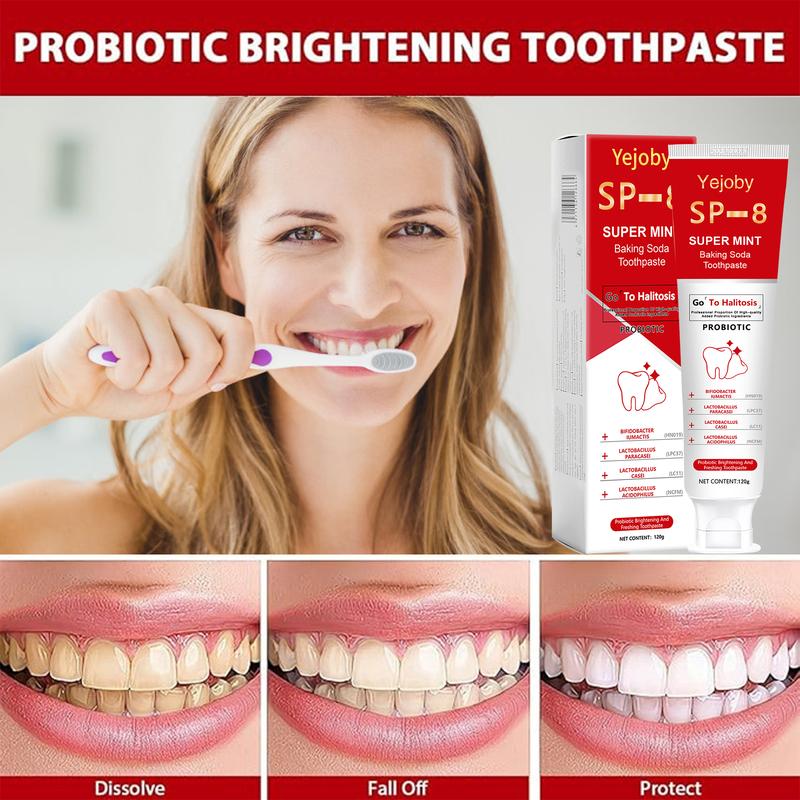 [Upgraded Version] SP-8 Probiotic Toothpaste, Free of Fluoride, Hydroxyapatite, Anti plaque, Oral Health Management triple whitening,SP-8,SP-6,SP8,SP6