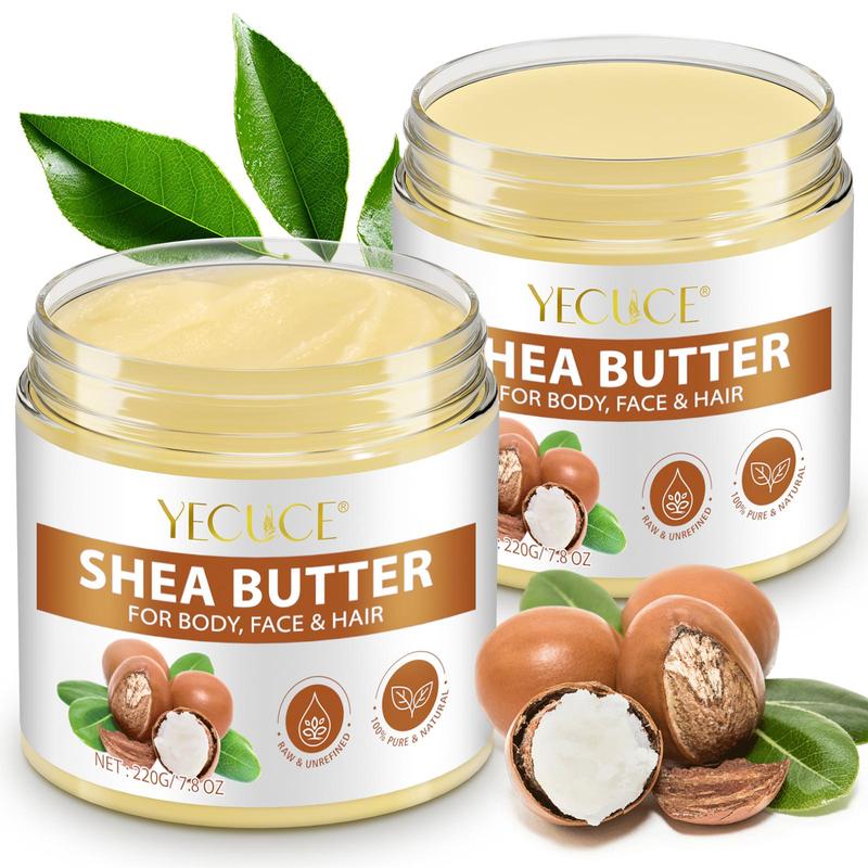 Shea Butter for Body, Face & Hair, 1 Box Moisturizing Body Butter, Nourishing Skin Moisturizer, Skin Care Product for Women & Men