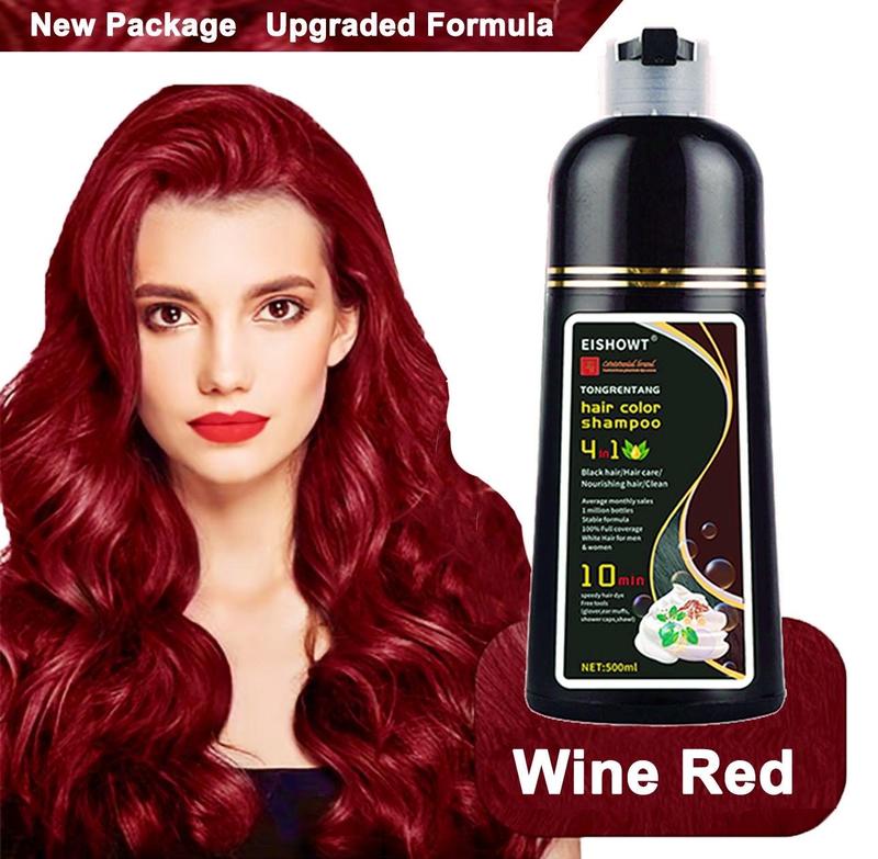 EISHOWT 4-in-1 Hair Color Shampoo - Various colors available, herbal Ingredients Natural Shampoo, Natural Hair coloring, Plant haircare