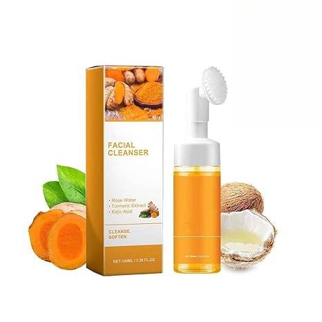 2pcs Turmeric Brightening Facial SkincareCleanser, Comfort Deep CleansingHydrating Facial Cleanser,  Oily Skin,Gir Shower Products Facial CleansersFacial Cleansing Facial Wash