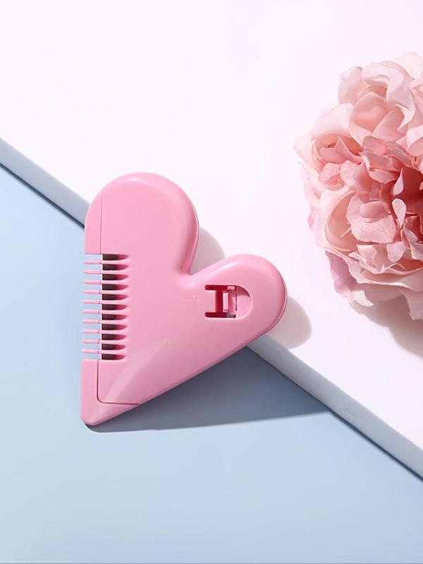 Heart Shaped Hair Trimmer, Portable Hair Cutting Comb, Hair Trimming Tool, Thinning Scissors, Double Sides Hair Razor Barber Comb, Home Mini Makeup Tools for Cutter Cutting