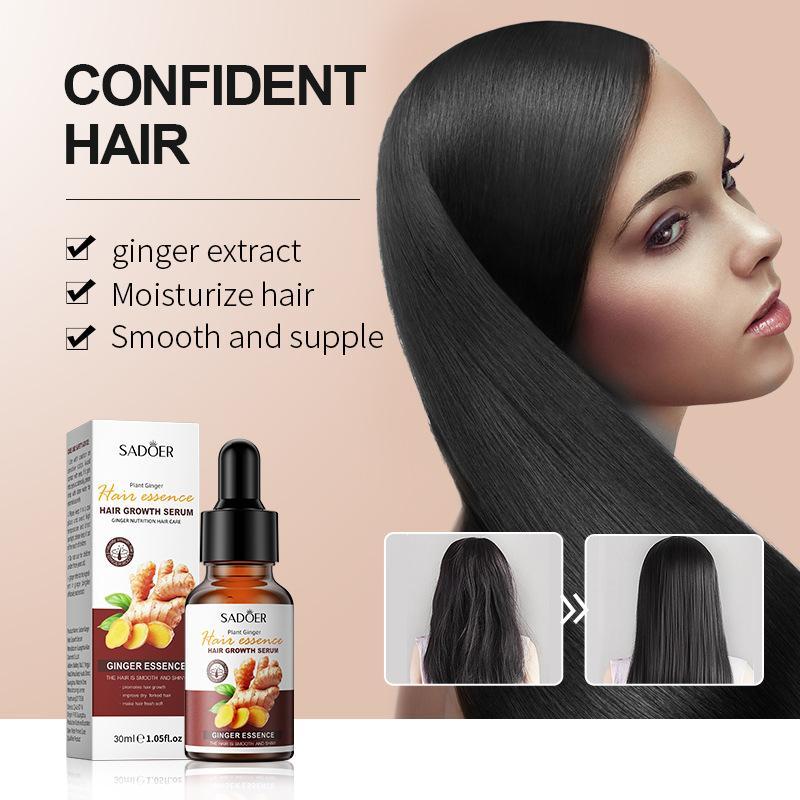 Ginger Hair Care Serum, Plant Extract Moisturizing Hair Essential Oil, Hair Solutions Hair and Scalp Moisturizer, Haircare Product Comfort Scalp & Hydrate Dry Hair