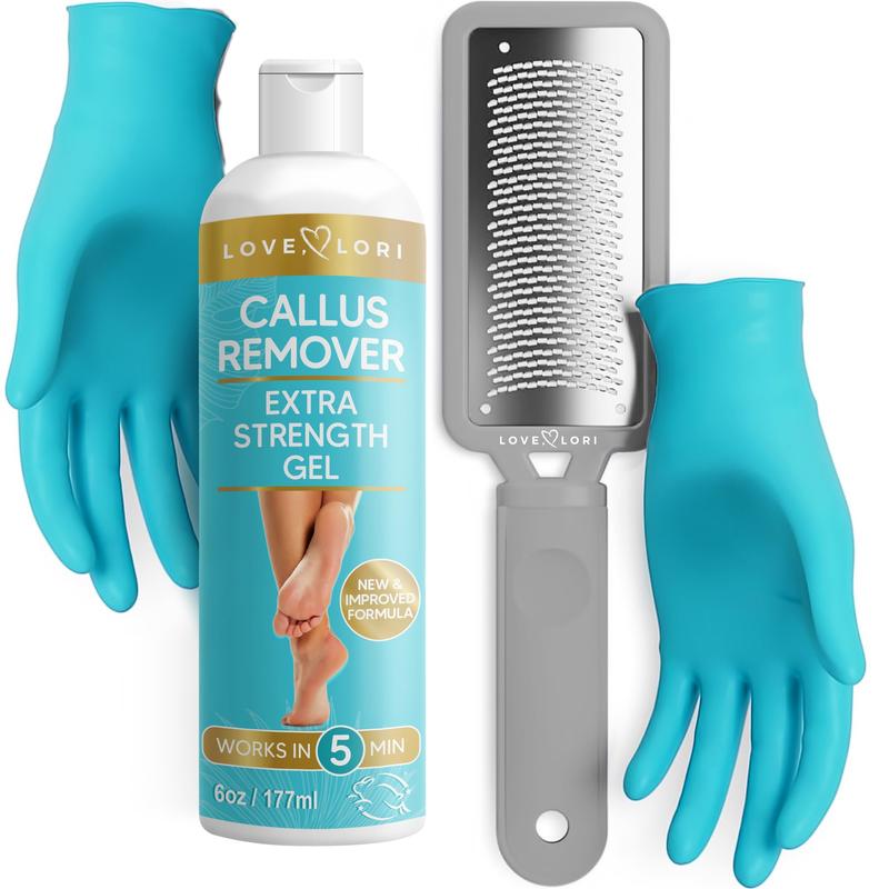 Foot Scrubber File & Callus Remover Gel Bundle - Feet Scrubber Dead Skin - Foot Spa Kit