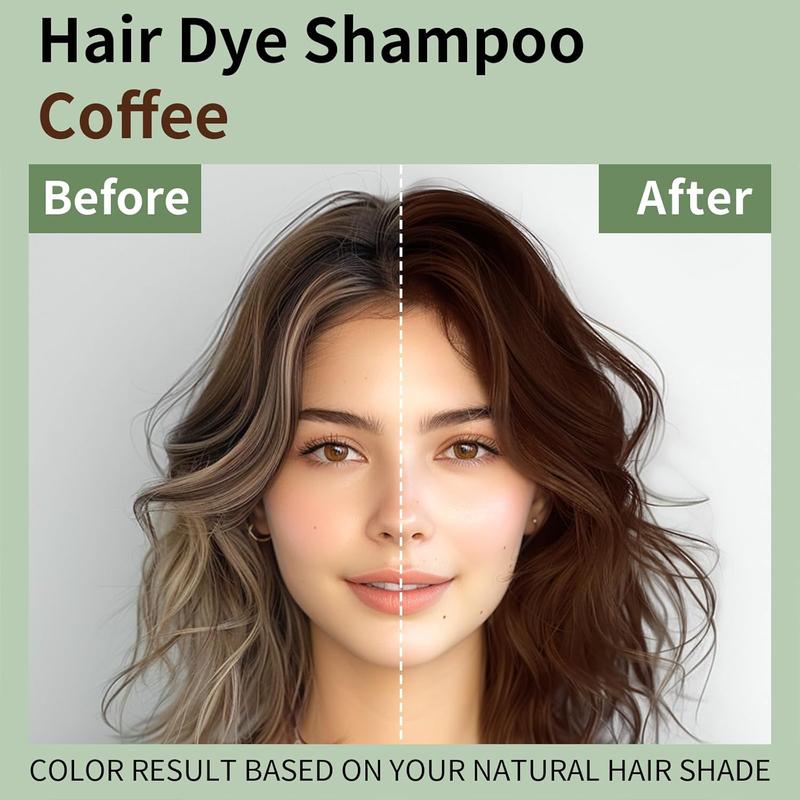 Dark Brown Semi-Permanent Hair Dye, Covering Grey Hair, Quick, for Home Use, Save Money, Time And Effort,   500ml  Ammonia free Natural Herbal Ingredients. hair dye shampoo