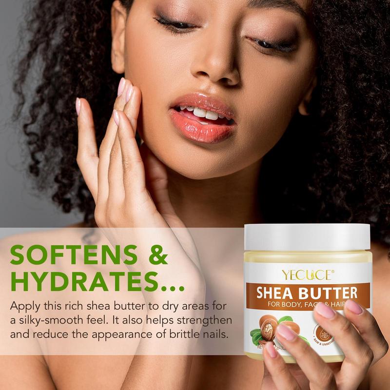 Shea Butter for Body, Face & Hair, 1 Box Moisturizing Body Butter, Nourishing Skin Moisturizer, Skin Care Product for Women & Men